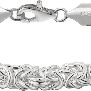 925 Sterling Silver Byzantine Bracelet for Women